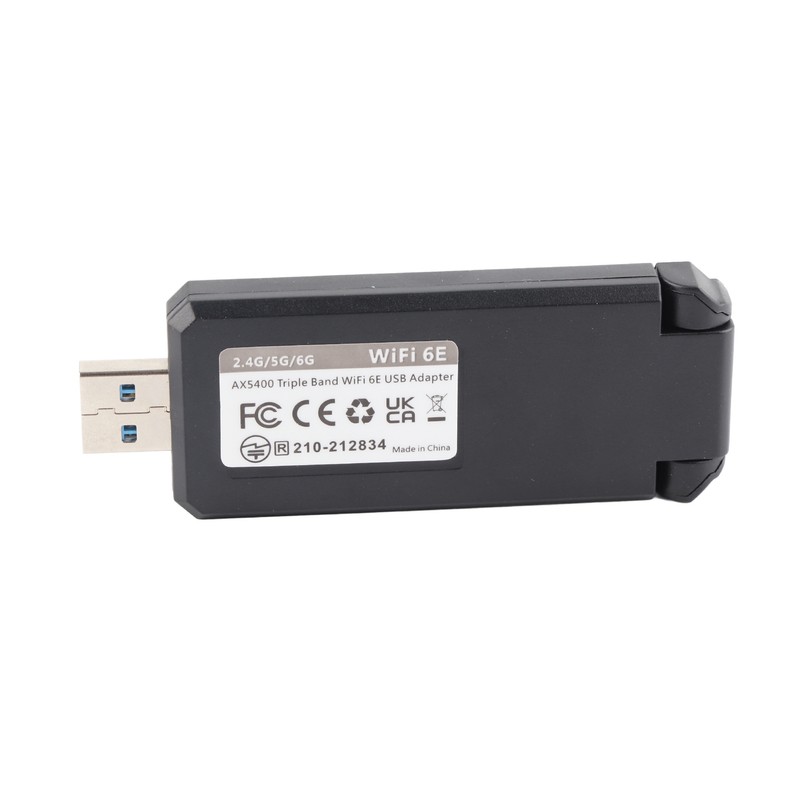 WiFi 6E Network Adapter 5400Mbps USB Network Card with Triple