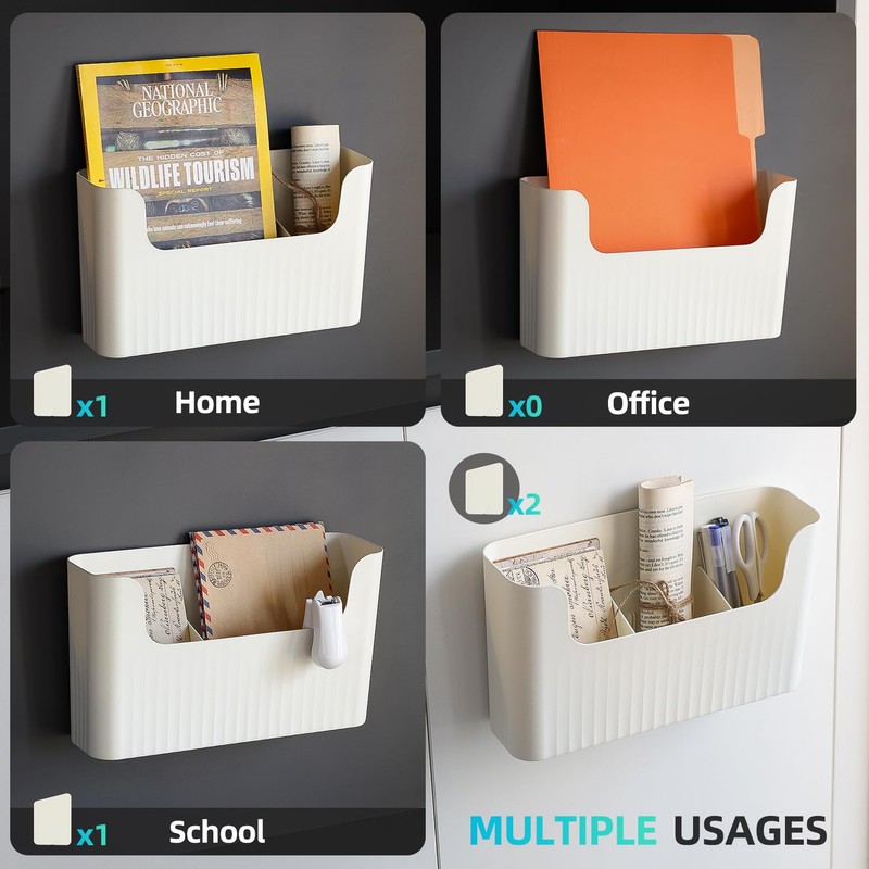 FKTXCO File Folder Holder Mail Organizer Wall Mount Magazine Organizer