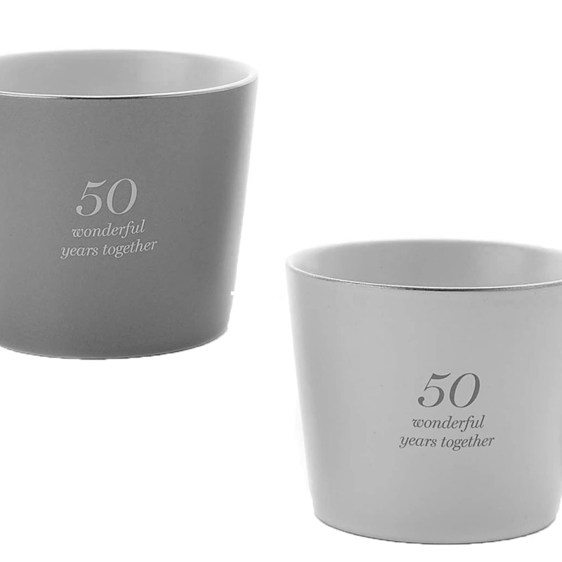 Widdop and Co 50th Anniversary Mugs Set - Grey and