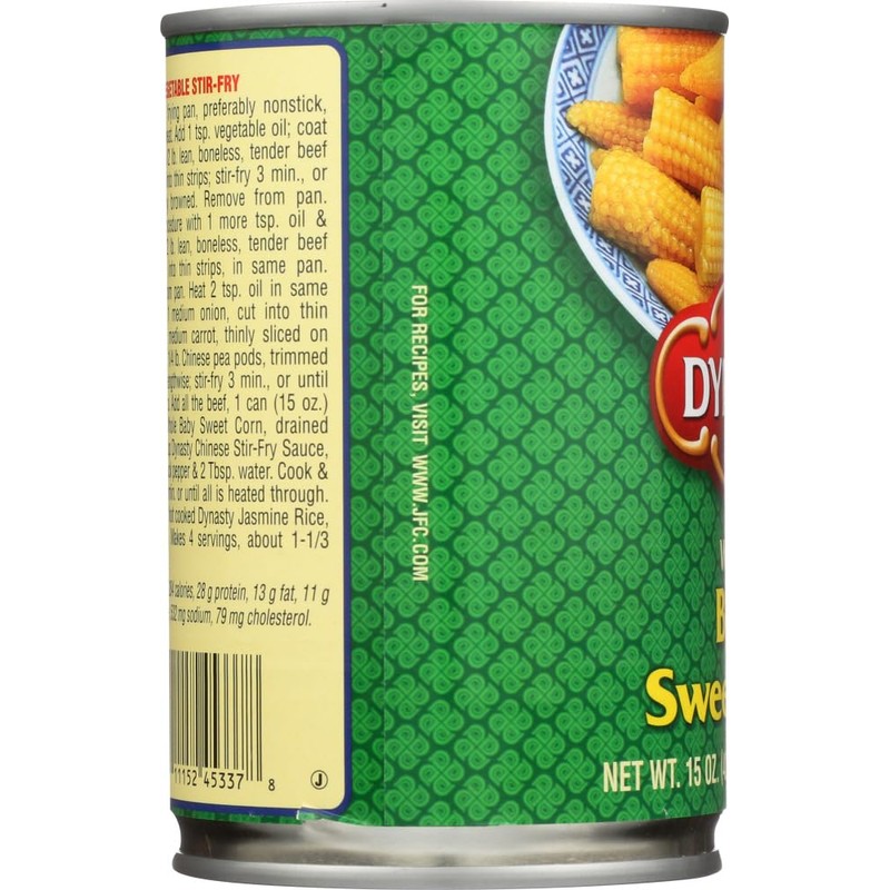 Dynasty Baby Sweet Corn Whole -- 15 oz - 2