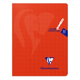 Clairefontaine 303796AMZC Pack of 5 Mimesys Notebooks, 17 x 22 cm, 16 Sheets 90 g, French Lining, 3 mm Enlarged 12/12, Polypropylene Cover, Assorted Colours, 1 Pack
