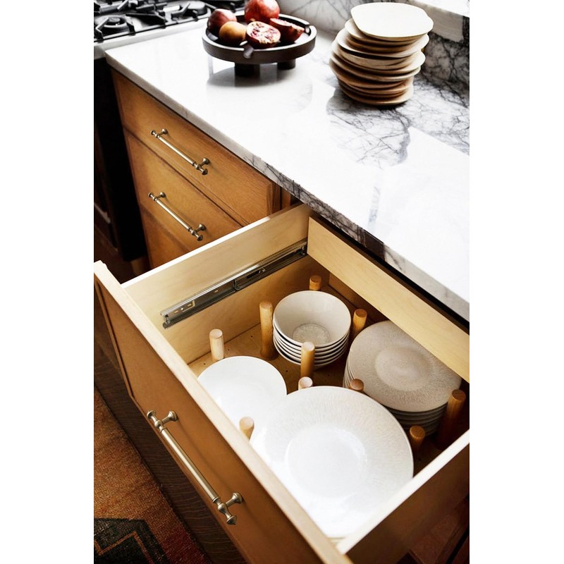 Goo-Ki 6 Pack Champagne Bronze Kitchen Drawer Pulls Cabinet Hardware