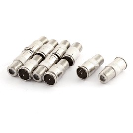 uxcell Quick Fit F Type Male to Female Push-On Connector Adapter 10 Pcs