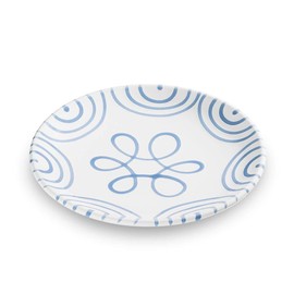 GMUNDNER KERAMIK Dessert Plate Cup Diameter 20 cm Blue Flamed Crockery Handmade in Austria