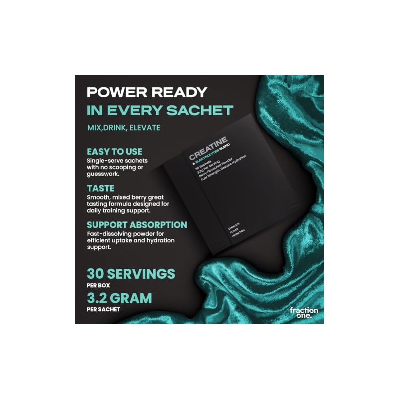 Fraction One Creatine & Electrolytes Blend Powder 3g Creatine +