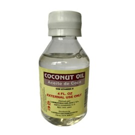 Coconut Oil with Vitamin E/Aceite de Coco con Vitamina E