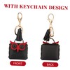KOMBIUDA Cartoon Owl Earbud Storage Pouch with Keychains Cute Headphone