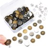 Gasea 80 Sets 8 Styles 17mm Jeans Buttons Tack Buttons