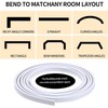 5 Meters (16.4FT) Flexible Bendable Ceiling Curtain Track,Room Divider, Window