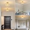 Zswanbei D12.5 Inch Boho Light Fixtures Flush Mount Mini Chandelier