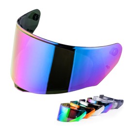 Helmet Shield For Assault/Rapid/Stream Full Face Shield Street Motorcycle Helmet Visor Replacement (Rainbow)
