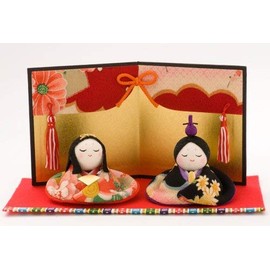 Ryukodo Yuzen Osumashi Doll, Frontage 8.7 x Depth 4.3 x Height 4.3 inches (22 x 11 x 11 cm) (Approx.)