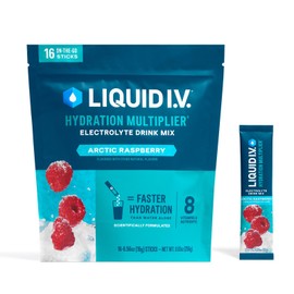 Liquid I.V. Multiplicador de Hidratación Frambuesa Ártica  Hydration Multiplier Electrolyte Powder, Arctic Raspberry, 16 Servings                     