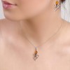 HENRYKA Octopus Necklace in 925 Sterling Silver and Baltic Amber