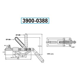 HHIP 3900-0388 Push and Pull Clamp with 45 Degree Handle and 500 lb. Holding Capacity