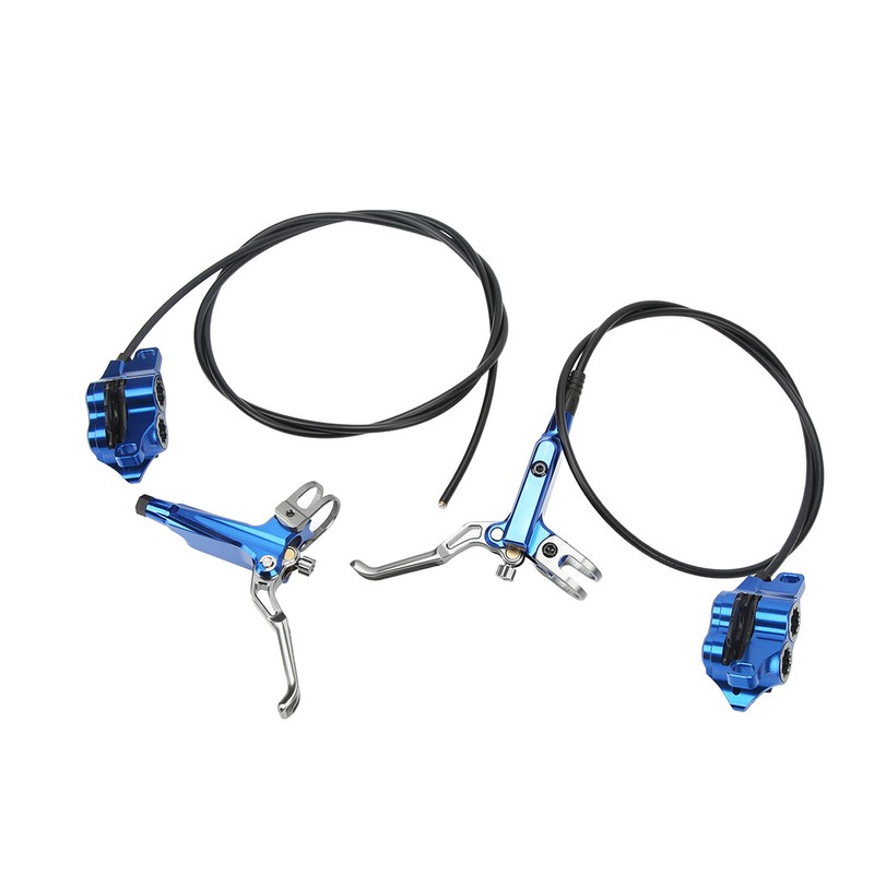 1 Pair Bicycle Hydraulic Disc Brake Four Pistons Aluminum Alloy