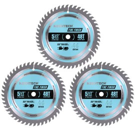 KEENTECH 5-1/2 Inch Circular Saw Blade 48T by 10MM Bore for Cutting Plywood, MDF, OSB, Longer Service Life, 3-Pack