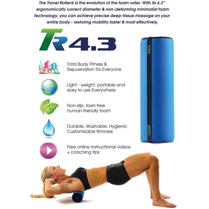Travel Roller® Deluxe Foam Roller *BLACK* With Free Online Instructional