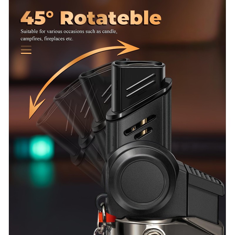 SAMNIU 5 Pack of Torch Lighter, 30° & 45° Rotatable