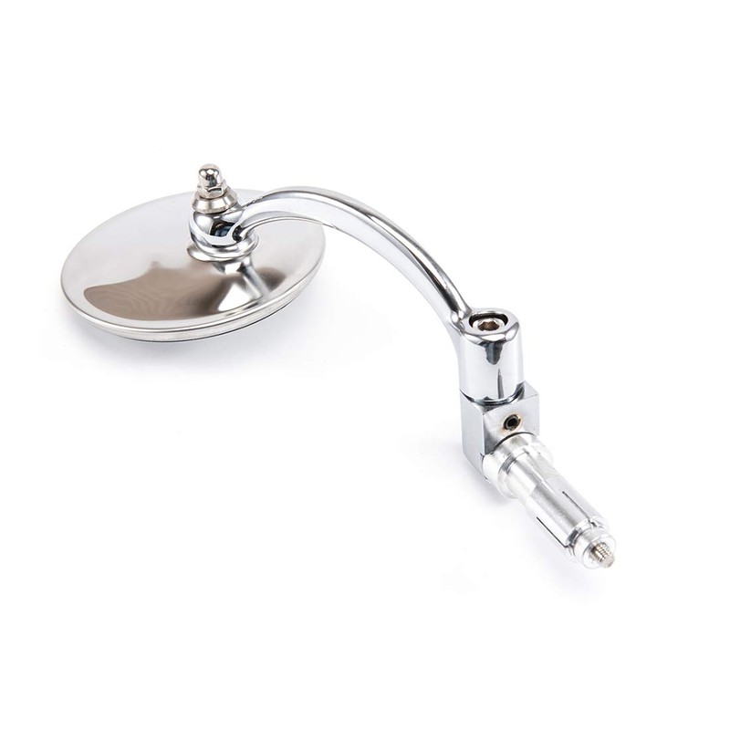 Universal Motorbike Side Mirror Chrome Round Rearview Mirrors Bar End