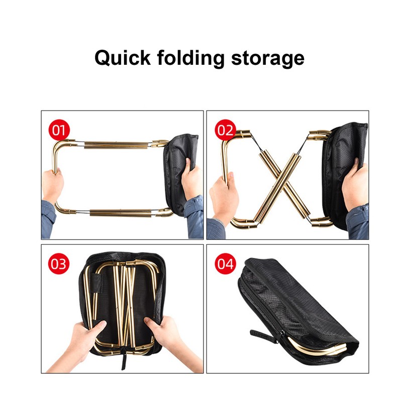 Aluminum Alloy Folding Stool Outdoor Camping Fishing Hiking BBQ Portable