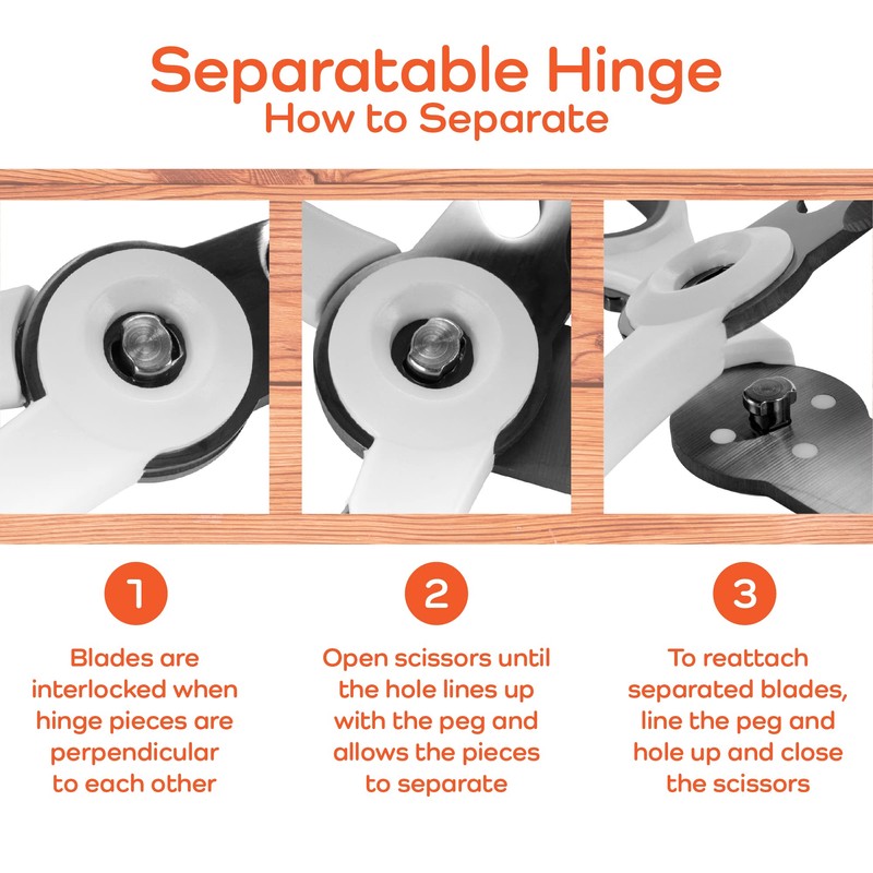 Premium 4-in1 Kitchen Shears - White & Black - 1