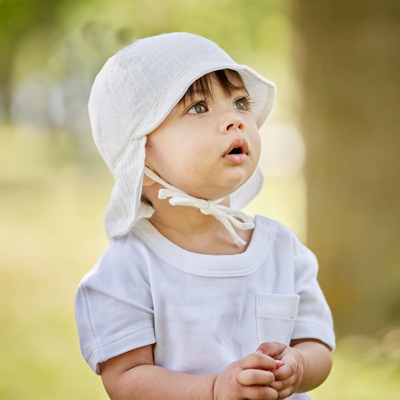 maximo GOTS Baby Cap Band Muslin Neck Protection Lining UV