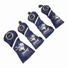 4Pcs 1/3/5/UT Golf Wood Headcovers Cartoon Snow Leopard Pattern PU