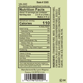 Maui Premium Fruit Smoothie & Beverage Mix, 46 fl oz (Wild Berry, 6 Pack)