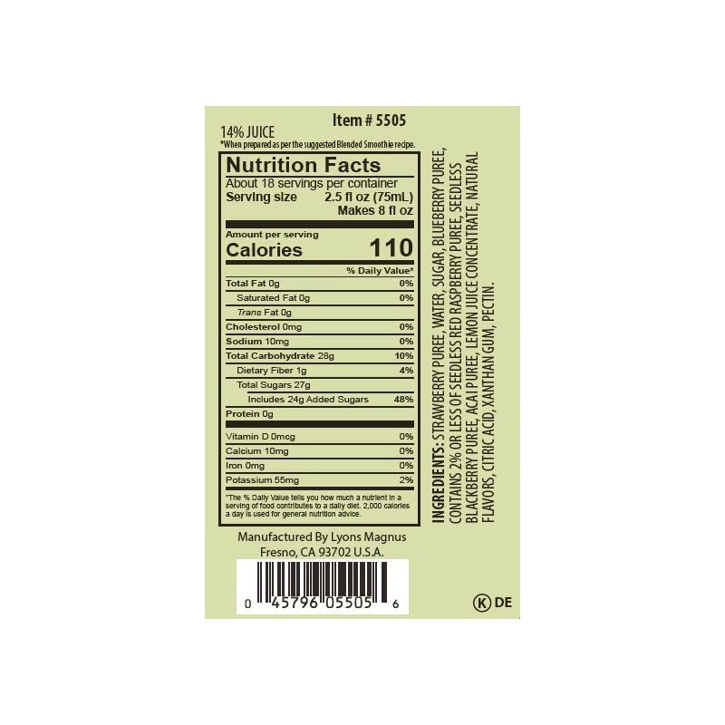 Maui Premium Fruit Smoothie & Beverage Mix, 46 fl oz