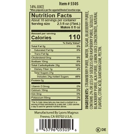 Maui Premium Fruit Smoothie & Beverage Mix, 46 fl oz (Wild Berry, 6 Pack)