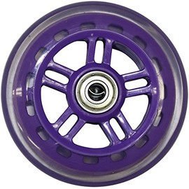 JD RAZOR 4" Wheels with Rims Colored Bearings, Purple