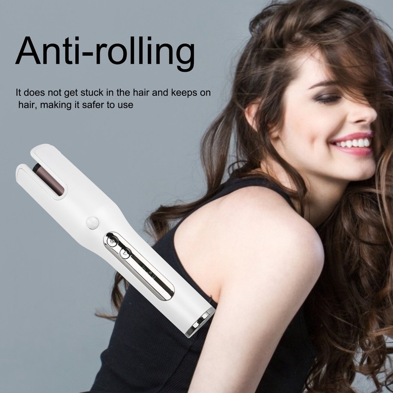 34W Automatic Hair Curler USB Wireless Charging LCD Screen Hair