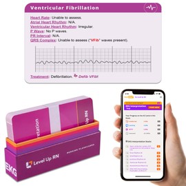 EKG Tarjetas flash de interpretación - para estudiantes de enfermería y enfermeras - Referencia para practicar RN, PN y otros profesionales (42 tarjetas flash EKG)
