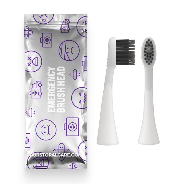 BURST Emergency Replacement Heads for Original Sonic Electric Toothbrush (White