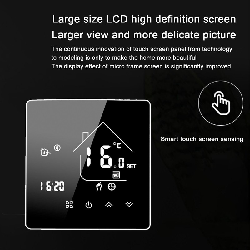 Digital Thermostat App Voice Control LCD Touch Screen Intelligent Electric