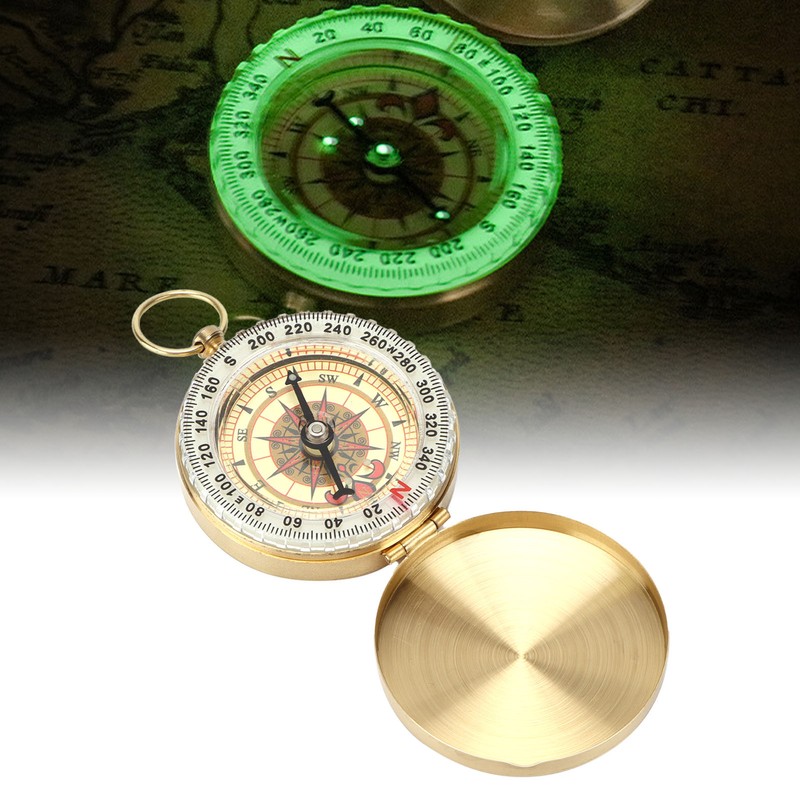 Compass Copper Luminous Rotatable Waterproof Direction Pointing Equipment for Outdoor