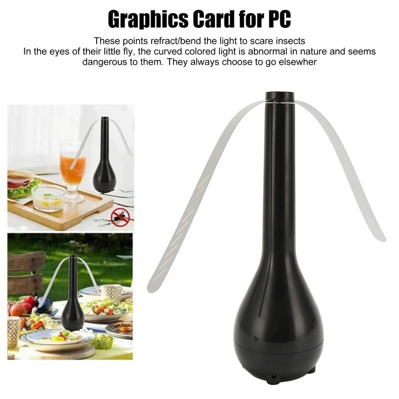 Outdoor Table Top Fly Repellent Fan USB Battery Dual Power