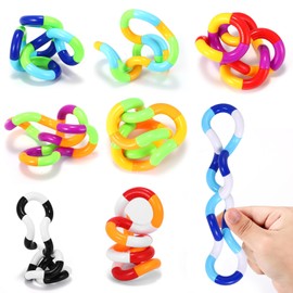 OUZHOU Tangle Fidget Toy, 8PCS Twisted Toy Toys, Focus Concentration Provide Relief With Stress Anxiety, Feeling Winding Toys Brain for Kids and Adults Finger Gift,(24YHQ-4416209-00124)