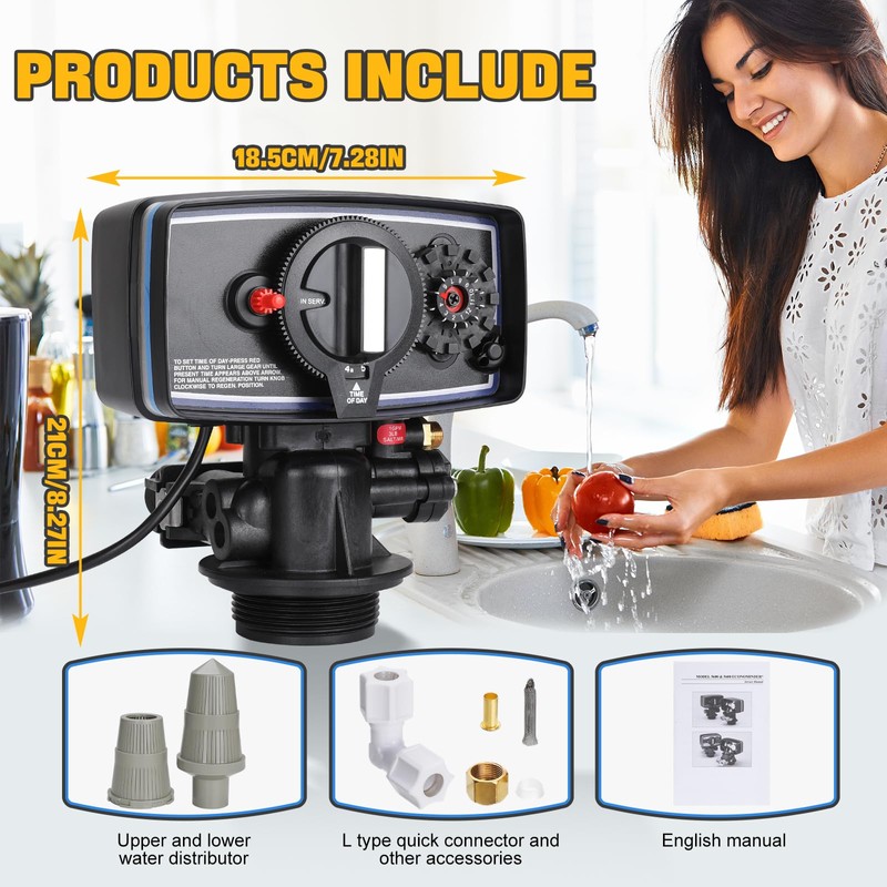 Helivivfy 5600 Water Softener Timer, 12 Day Timer Control Valve,