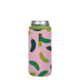 Sok It CanSok Sleeve for Beer & Soda Insulated Neoprene Cover (Pickle Me Pink, 12oz Slim Can Sleeve)