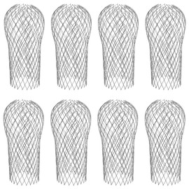 Evponk 8 Pcs Gutter Downspout Guards, 3.5 Inch Expandable Aluminum Filter Strainer Rain Down Pipe Anti-Blocking Protector for Preventing Blockage Leaves Debris