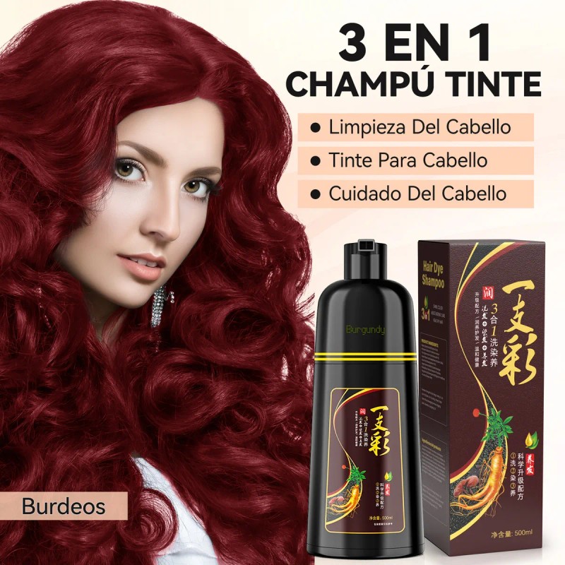 Champ Para Cubrir Canas, Tinte Instantneo Para Cabello