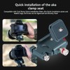Aswalling Foldable Dovetail Base L-Bracket QR Plate for DSLR Cameras,