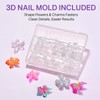 3D Sculpting Gel for Nail Art, 2PCS Clear and White