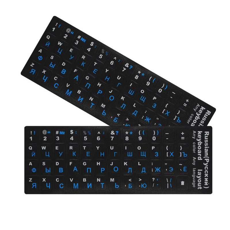 2PCS Universal Arabic Keyboard Stickers, Matte Replacement Arabic Keyboard Stickers