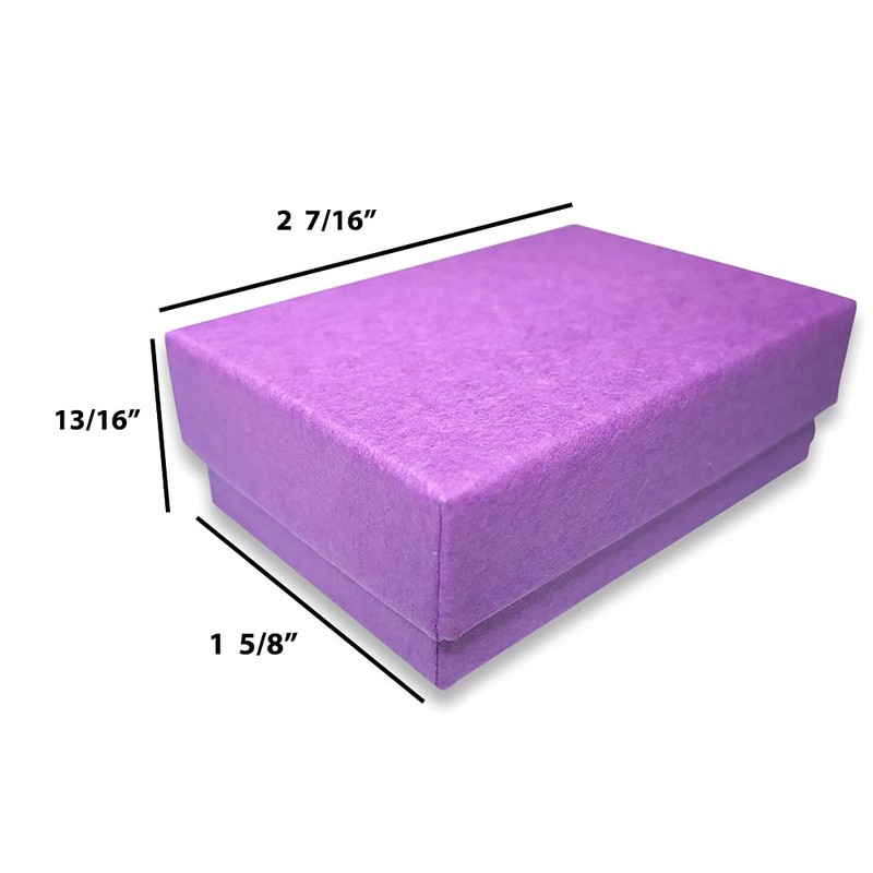 N'icePackaging 15 Qty - Purple-Kraft Cotton Filled Gift Boxes -