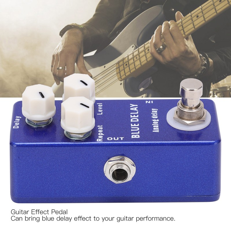 Guitar Effect Pedal Mini Blue Delay Analogue True Bypass Adjustable