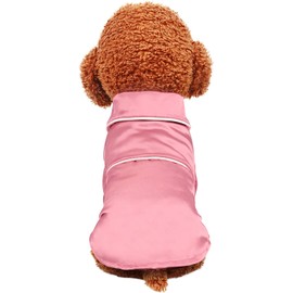 Lifeunion Small Cats Dogs Pajamas Pet Soft Silk Lapel Two-Legged Sleepwear Shirt for All Season (Large, Pink)
