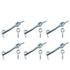 DGHAOP 6pcs Zinc-Plated Iron Spring Hook and Eye Safety Latch